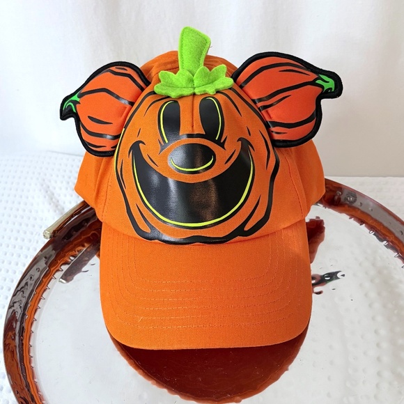 Disney Other - NWT DISNEY  Baseball Cap - Mickey Mouse Pumpkin - Glow in Dark